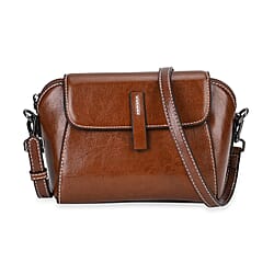 Designer Inspired Leather Patterned Crossbody Bag