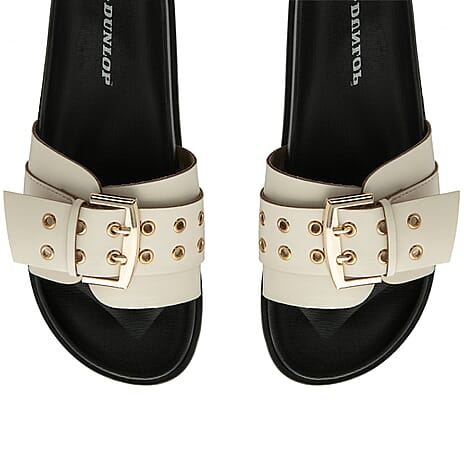 Dunlop Shiloh Open Toe Sandal (Size 3) - Off White