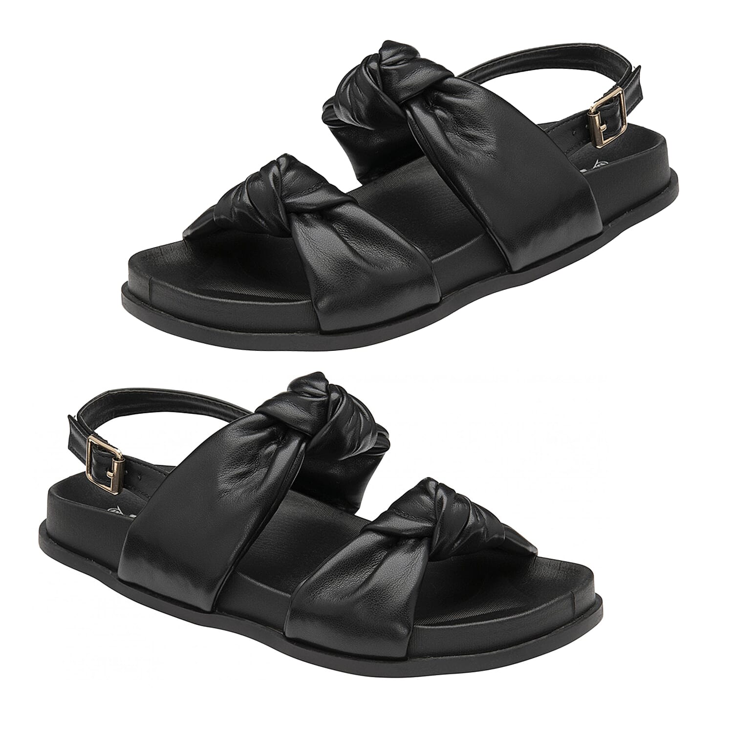 Dunlop Billie Open Toe Sandal (Size 3) - Black