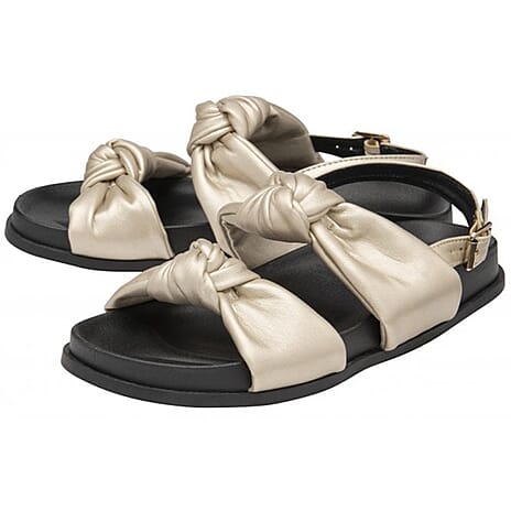 Dunlop Billie Open Toe Sandal (Size 3) - Gold
