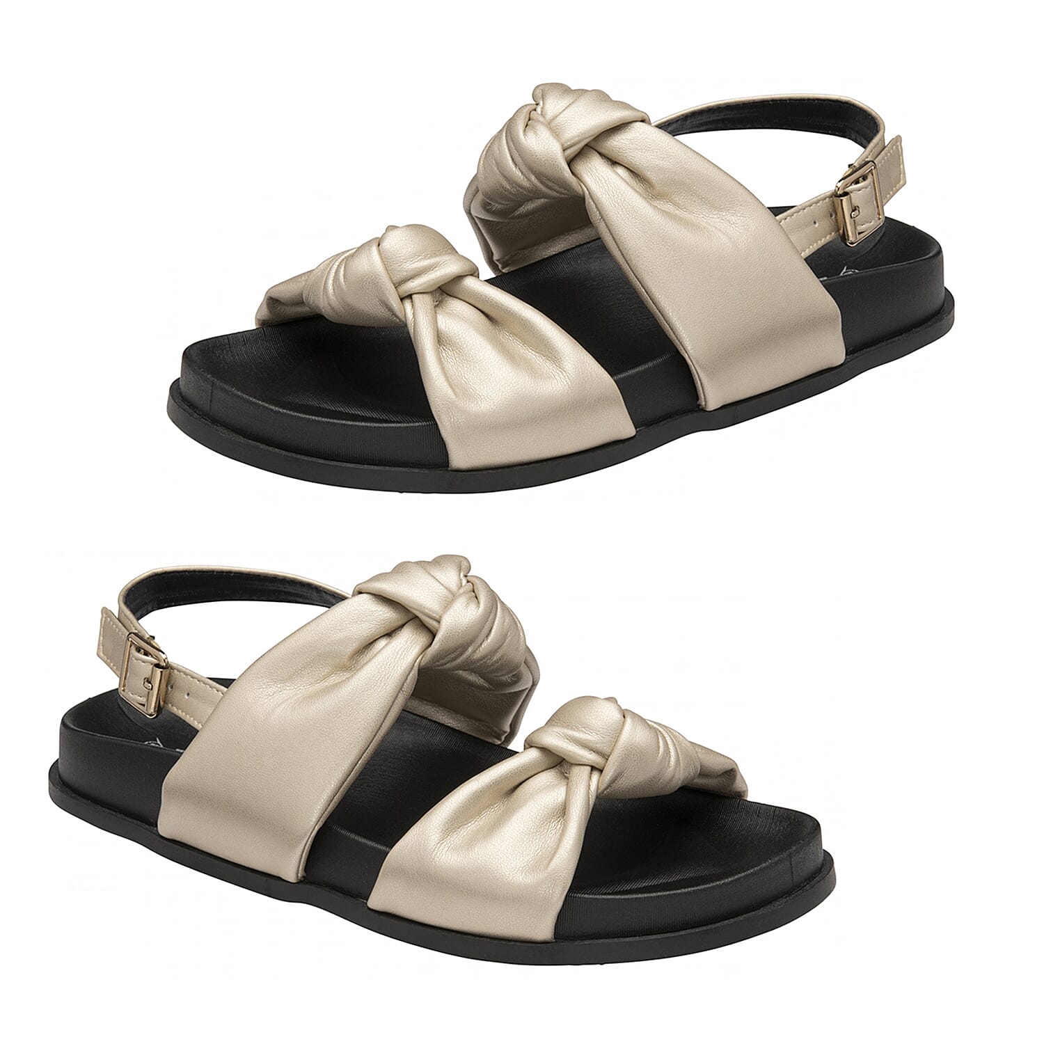 Dunlop Billie Open Toe Sandal - Black
