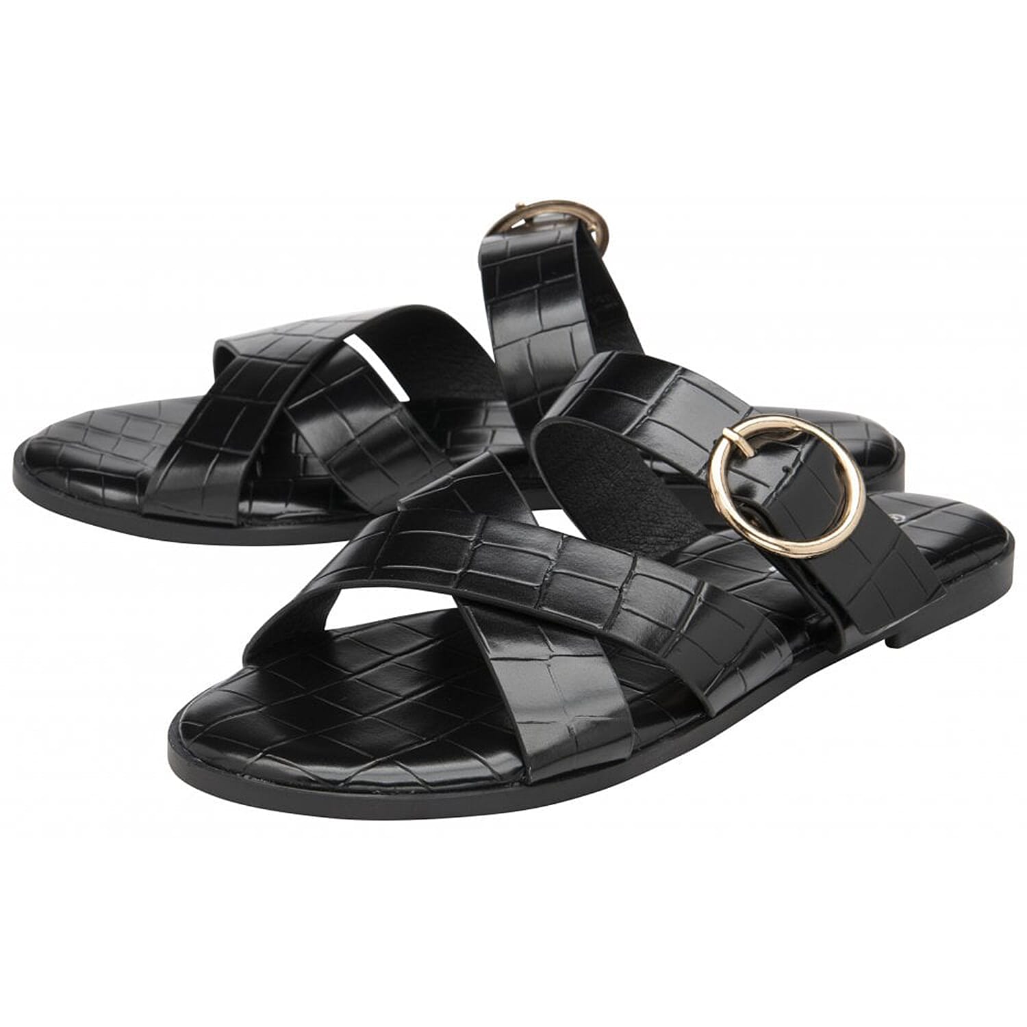 Dunlop Black Jade Open Toe Sandal (Size 3)