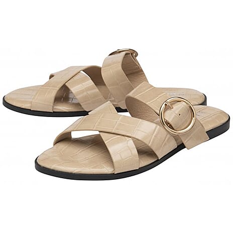 Dunlop Cream Jade Open Toe Sandal (Size 3)
