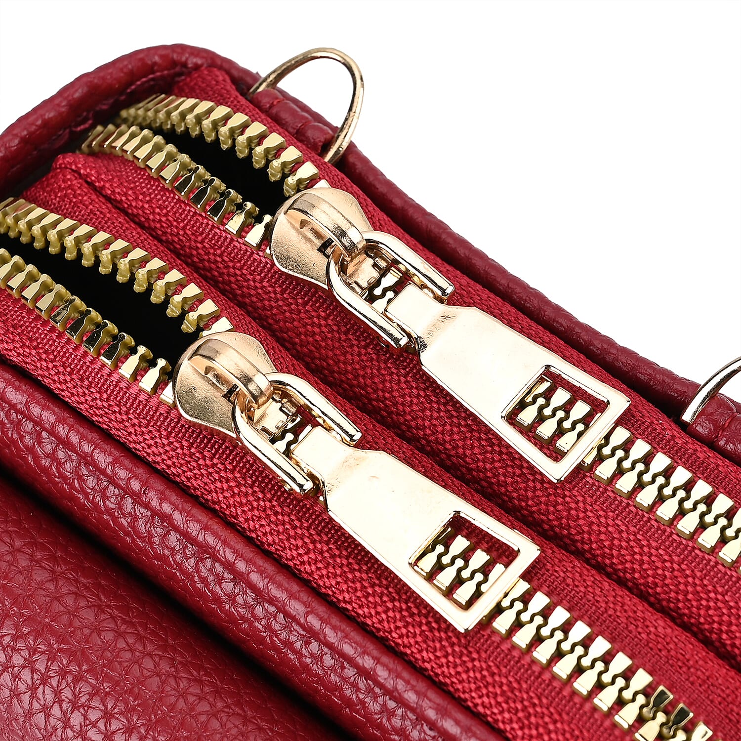 PU Crossbody Cellphone Bag (Size 11x4x19 cm) - Burgundy