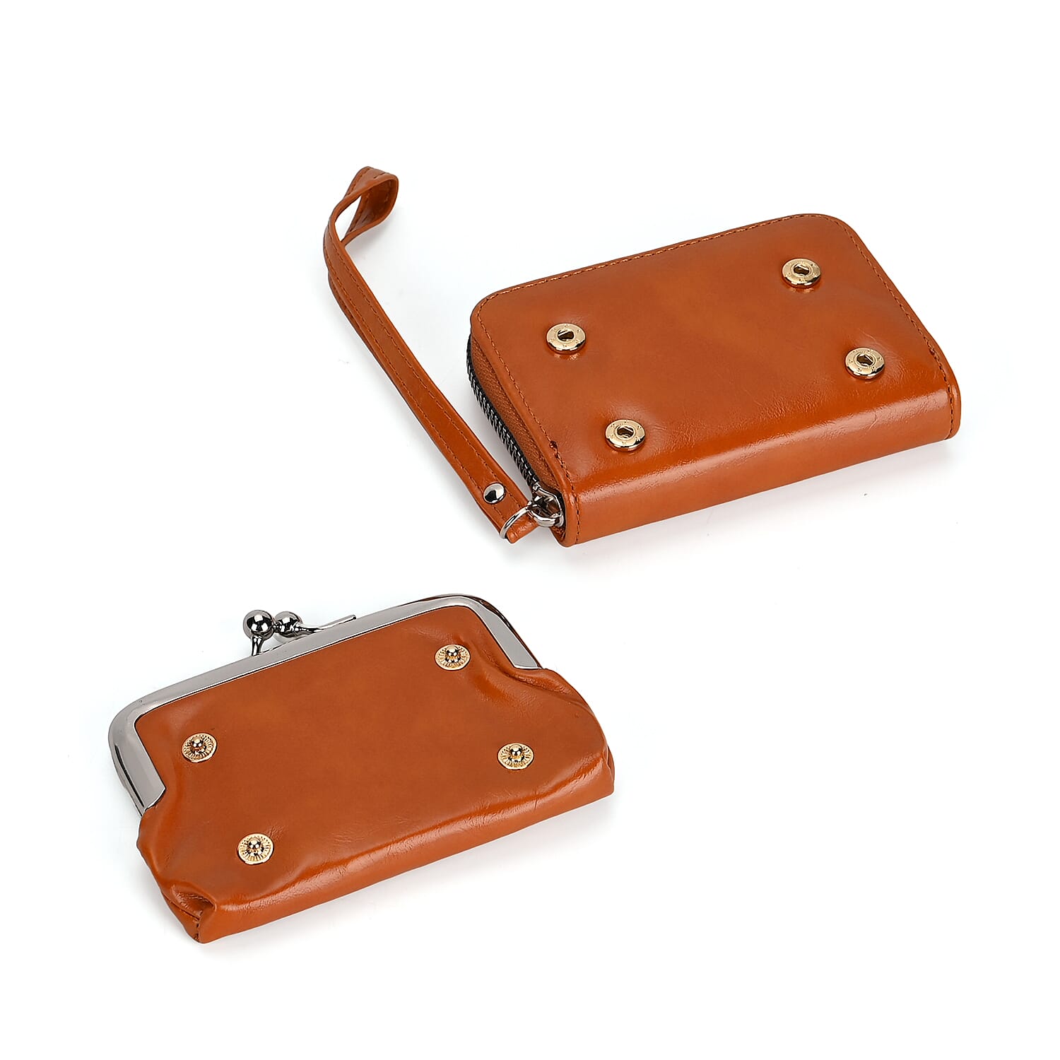 PU Solid Crossbody Bag (Size 13x6x18 cm) - Brown