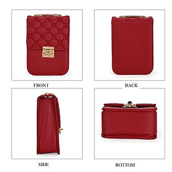https://tjcuk.sirv.com/Products/77/7/7775145/PU-Solid-Crossbody-Bag-Size-13x6x18-cm-Red-Black_7775145_3.jpg?w=342&h=342
