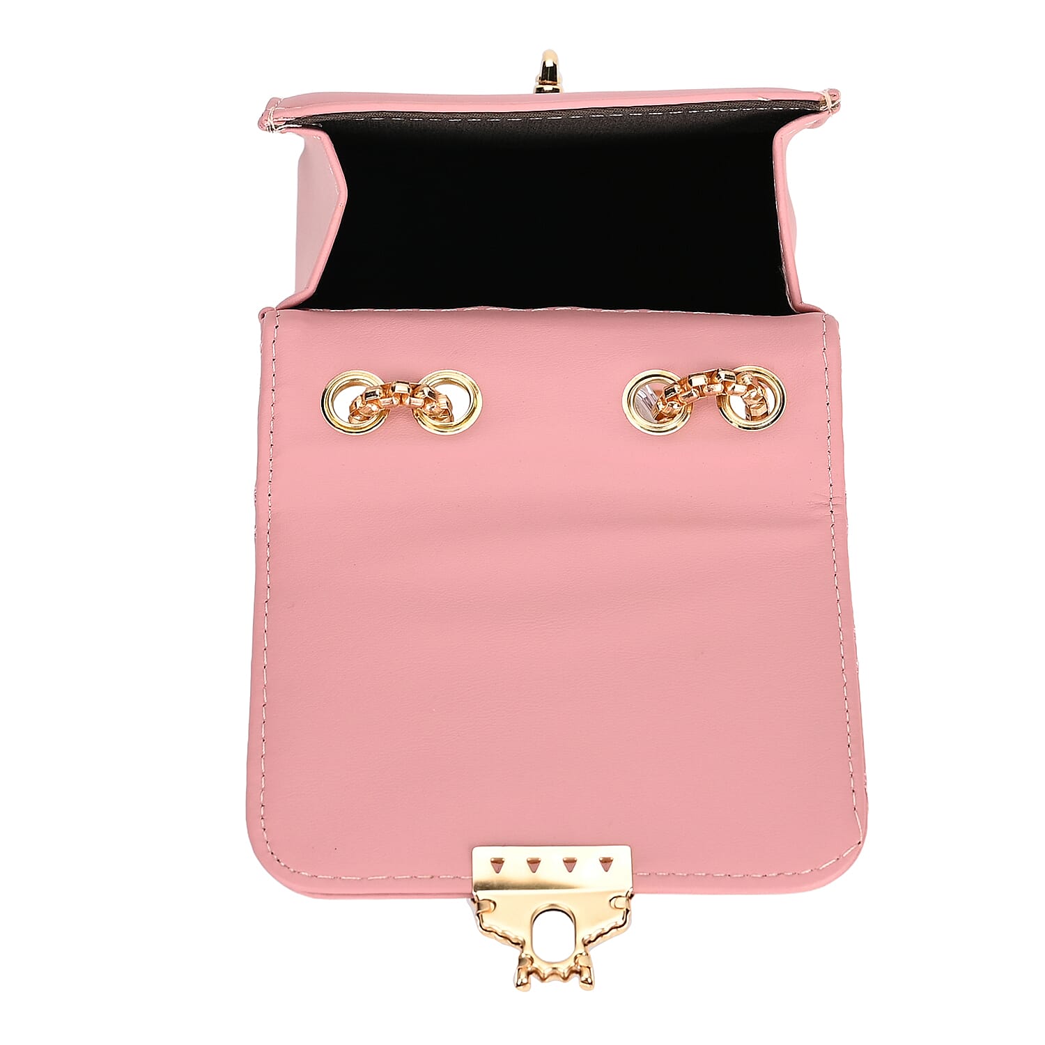 Elegant Monogram Quilted Phone Bag with Matching Clutch Card Holder - Dusty Pink