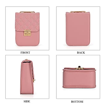 https://tjcuk.sirv.com/Products/77/7/7775148/PU-Solid-Crossbody-Bag-Size-13x6x18-cm-Dark-Pink-Black_7775148_3.jpg?w=342&h=342