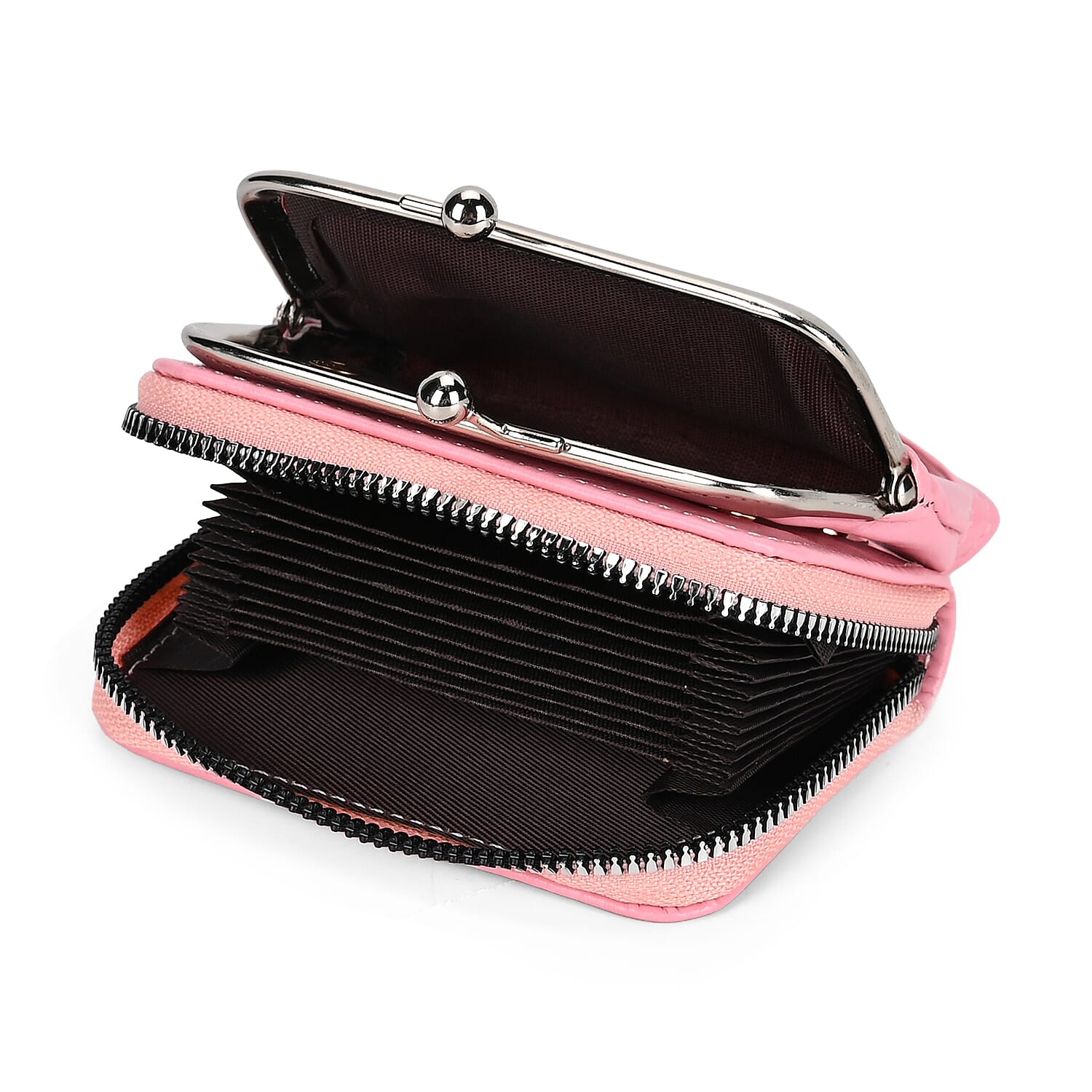 Elegant Monogram Quilted Phone Bag with Matching Clutch Card Holder - Dusty Pink