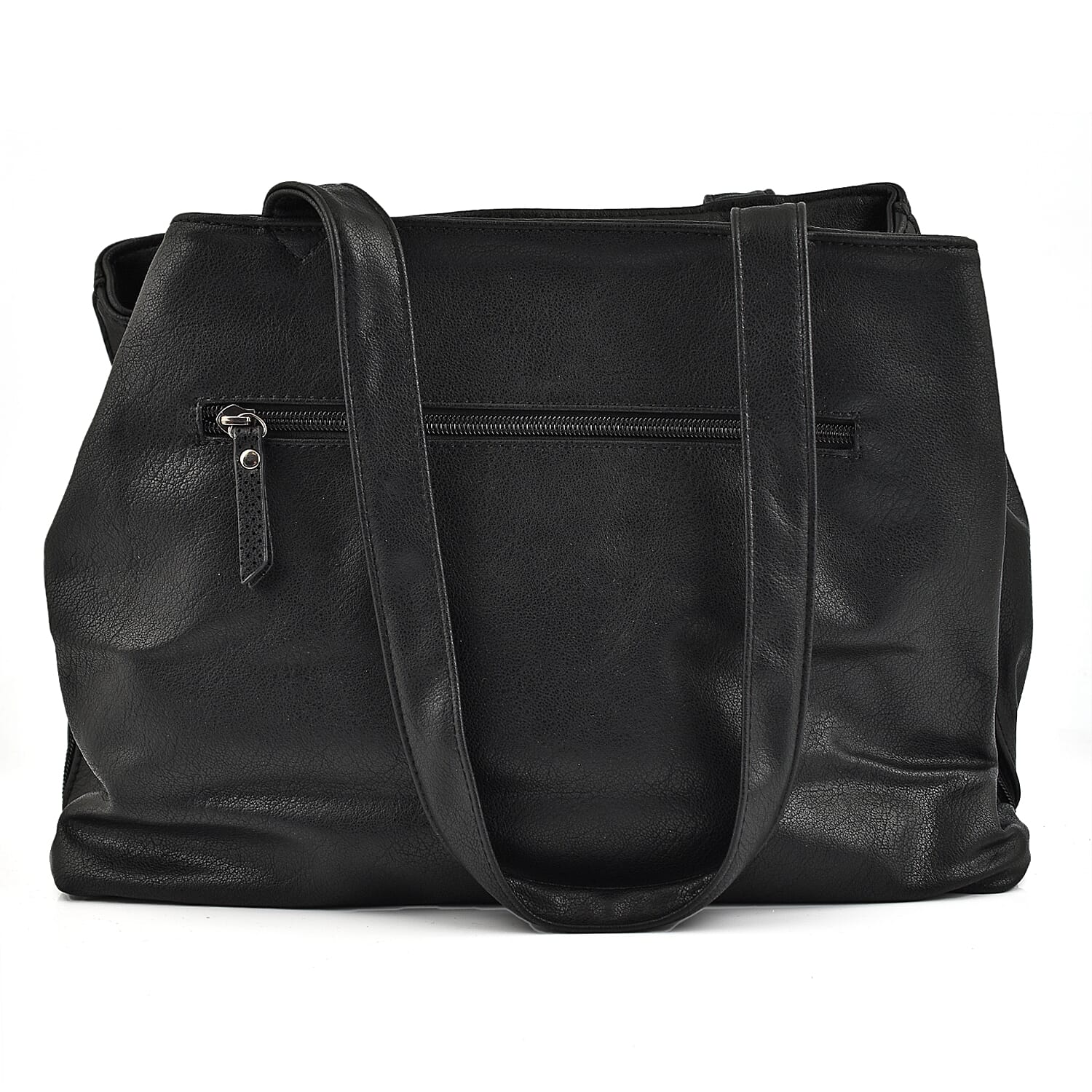 PU Shopper Bag (Size 1x1x1 cm) - Black