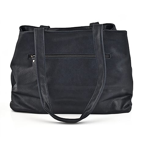 PU Shopper Bag (Size 1x1x1 cm) - Navy