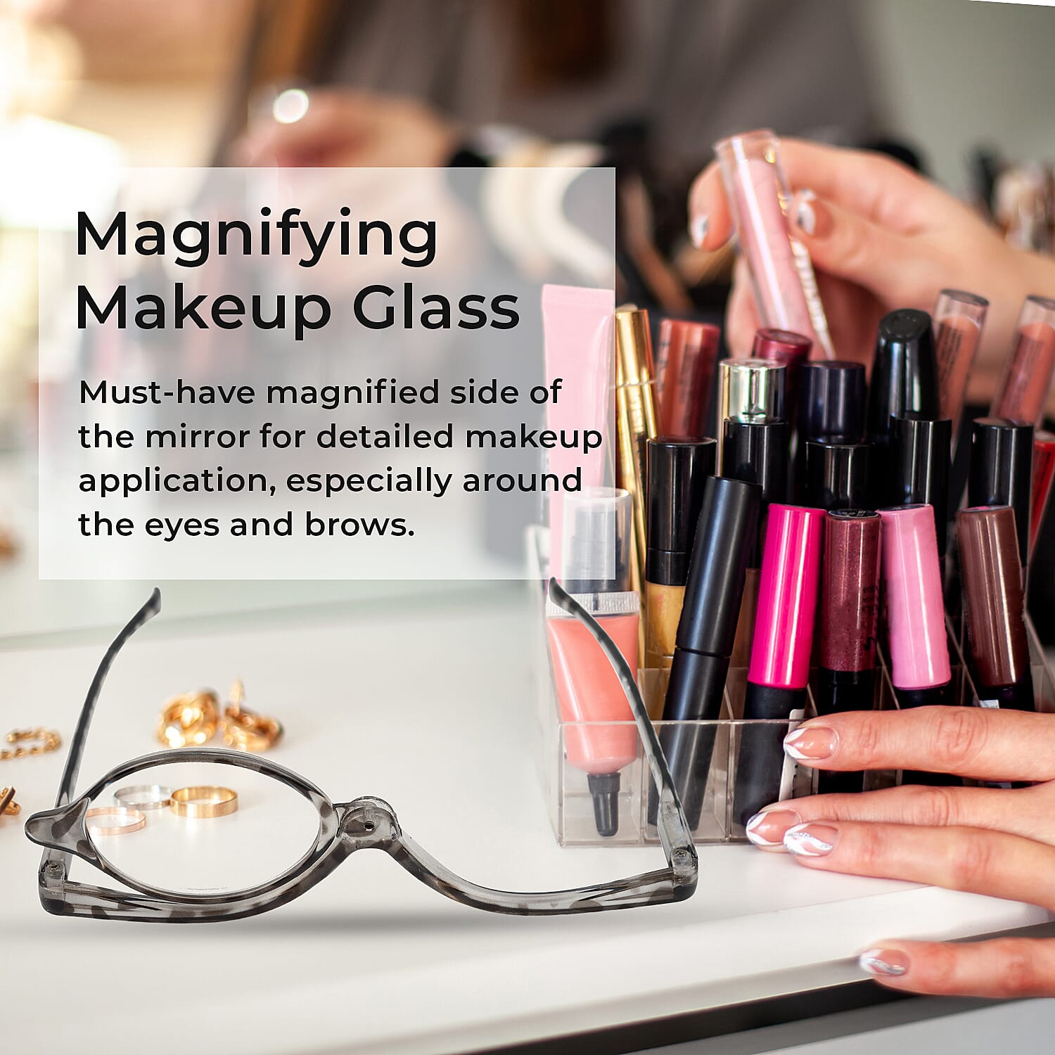 Quickreader Rotating Magnifying Makeup Glass