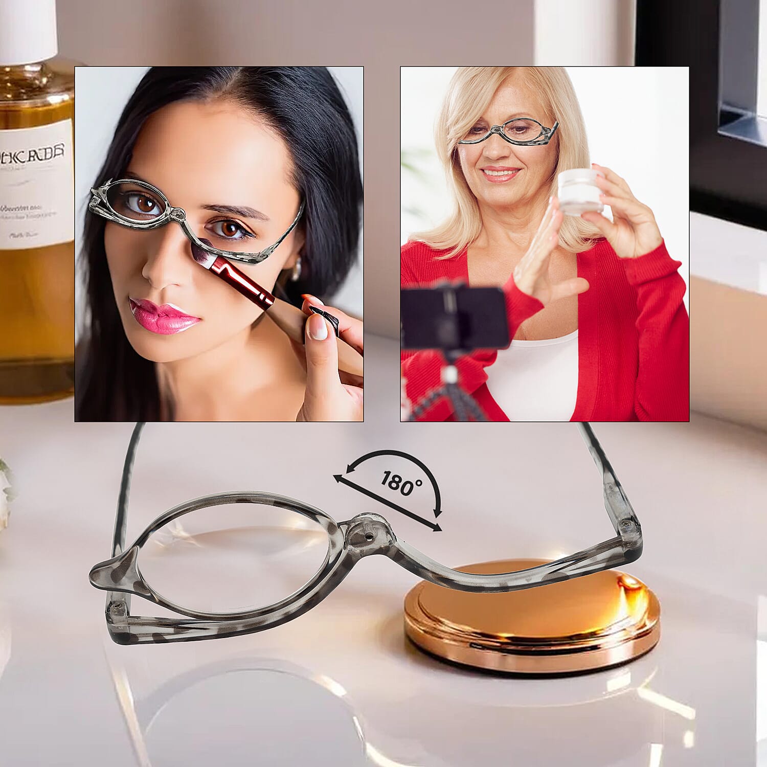 Quickreader Rotating Magnifying Makeup Glass