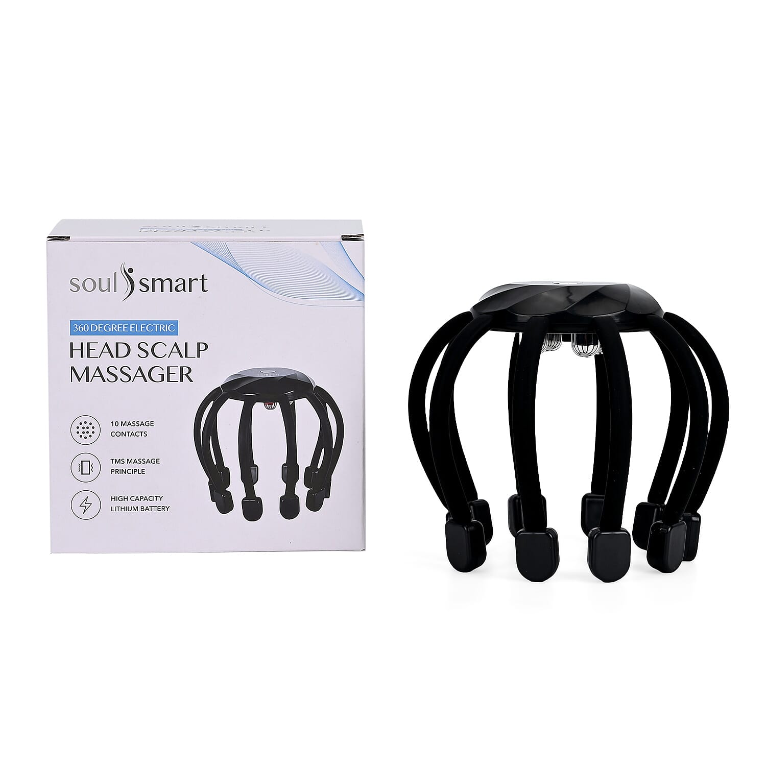 Soulsmart 360 Degree Electric Head Massager - Black