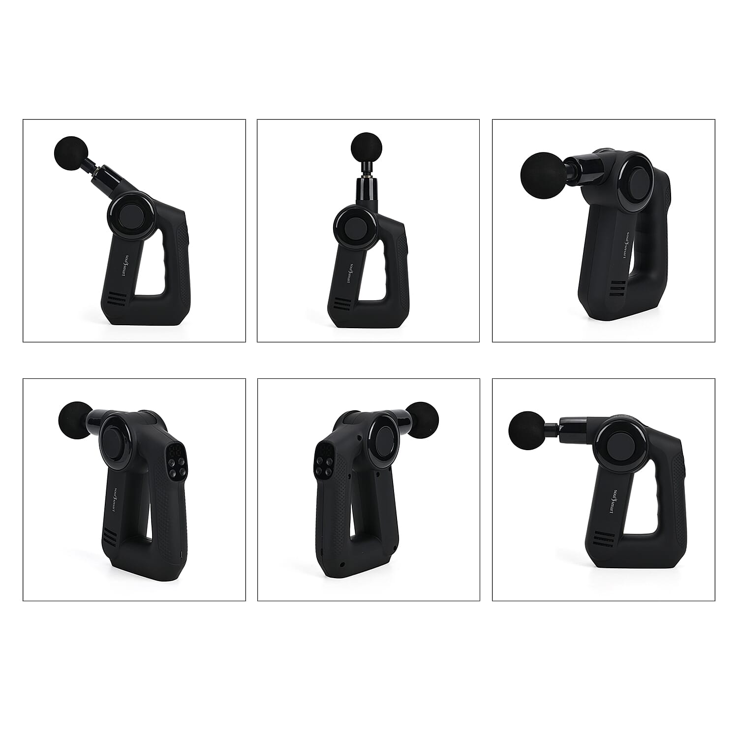 Soul Smart Fascia Gun with Heating Panel and Speed Pressure Sensor - Black Soul Smart Fascia Gun with Heating Panel and Speed Pressure Sensor - Black