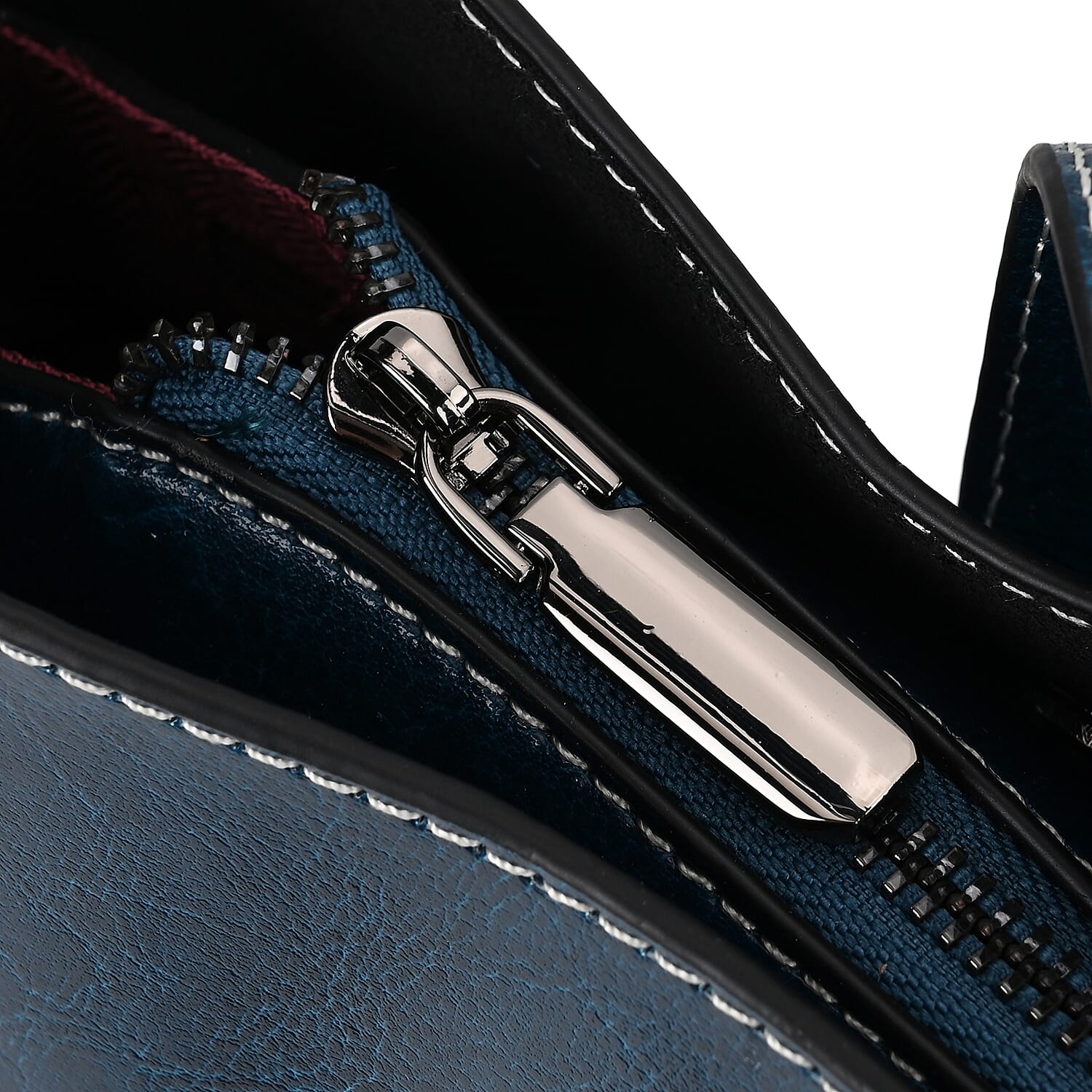 100% Genuine Leather Solid Crossbody Bag (Size 24x10x21 cm) - Teal