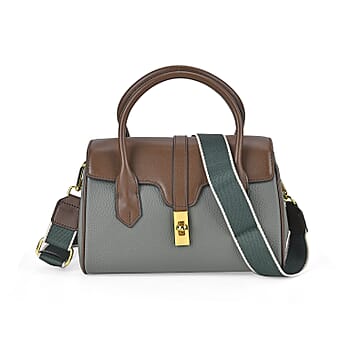 https://tjcuk.sirv.com/Products/77/7/7775745/Genuine-Leather-Patchwork-Crossbody-Bag-Size-26x12x18-cm-Olive-Brown_7775745.jpg?w=342&h=342