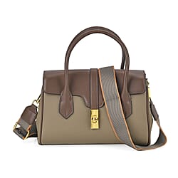 Genuine Leather Patchwork Crossbody Bag