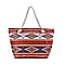 Polyester Tribal Tote Bag (Size 38x21x37 cm) - Black