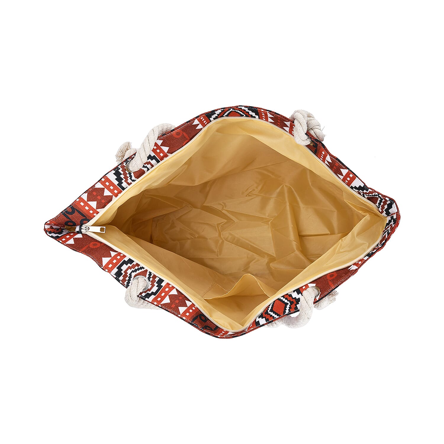 Polyester Tribal Tote Bag (Size 38x21x37 cm) - Multi Color