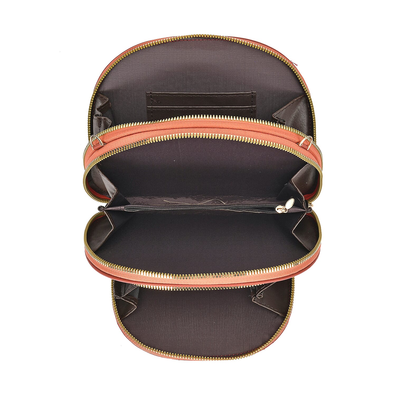 PU Patterned Crossbody Bag (Size 21x4x15 cm) - Red & Black