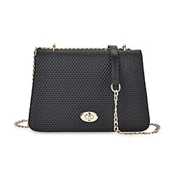 Genuine Leather Solid Crossbody Bag