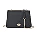 Genuine Leather Crossbody Bag with Gold-Toned Chain Strap