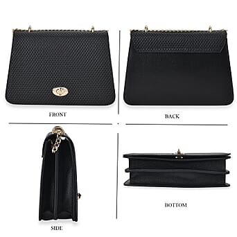 https://tjcuk.sirv.com/Products/77/7/7775814/Genuine-Leather-Solid-Crossbody-Bag-Size-26x8x16-cm-Black-Black_7775814_3.jpg?w=342&h=342