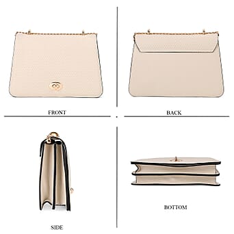 https://tjcuk.sirv.com/Products/77/7/7775815/Genuine-Leather-Solid-Crossbody-Bag-Size-26x8x16-cm-Beige-Black_7775815_3.jpg?w=342&h=342