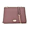 Genuine Leather Crossbody Bag with Gold-Toned Chain Strap