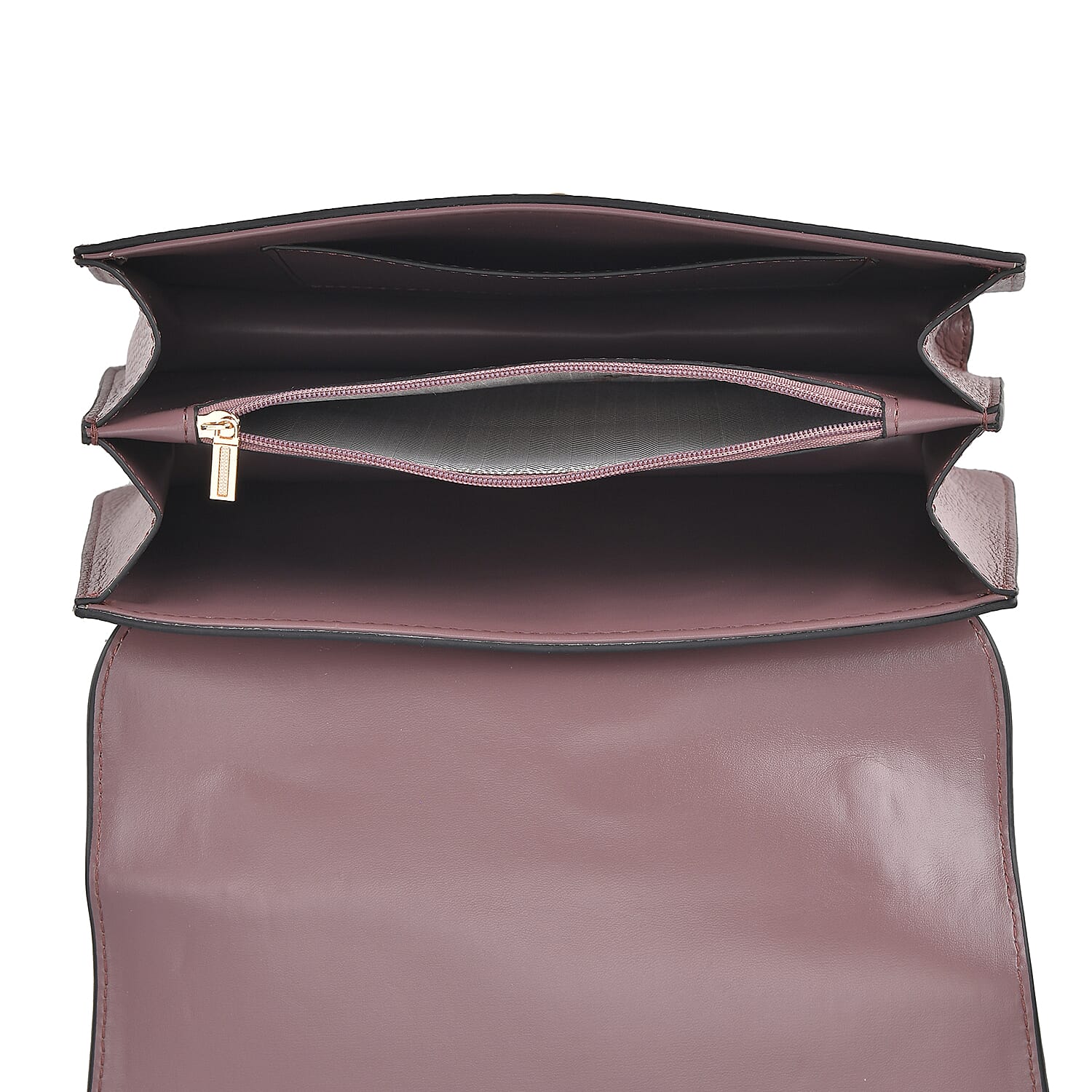 Designer Inspired - 100% Genuine Leather Solid Crossbody Bag (Size 26x8x16 cm) - Pink