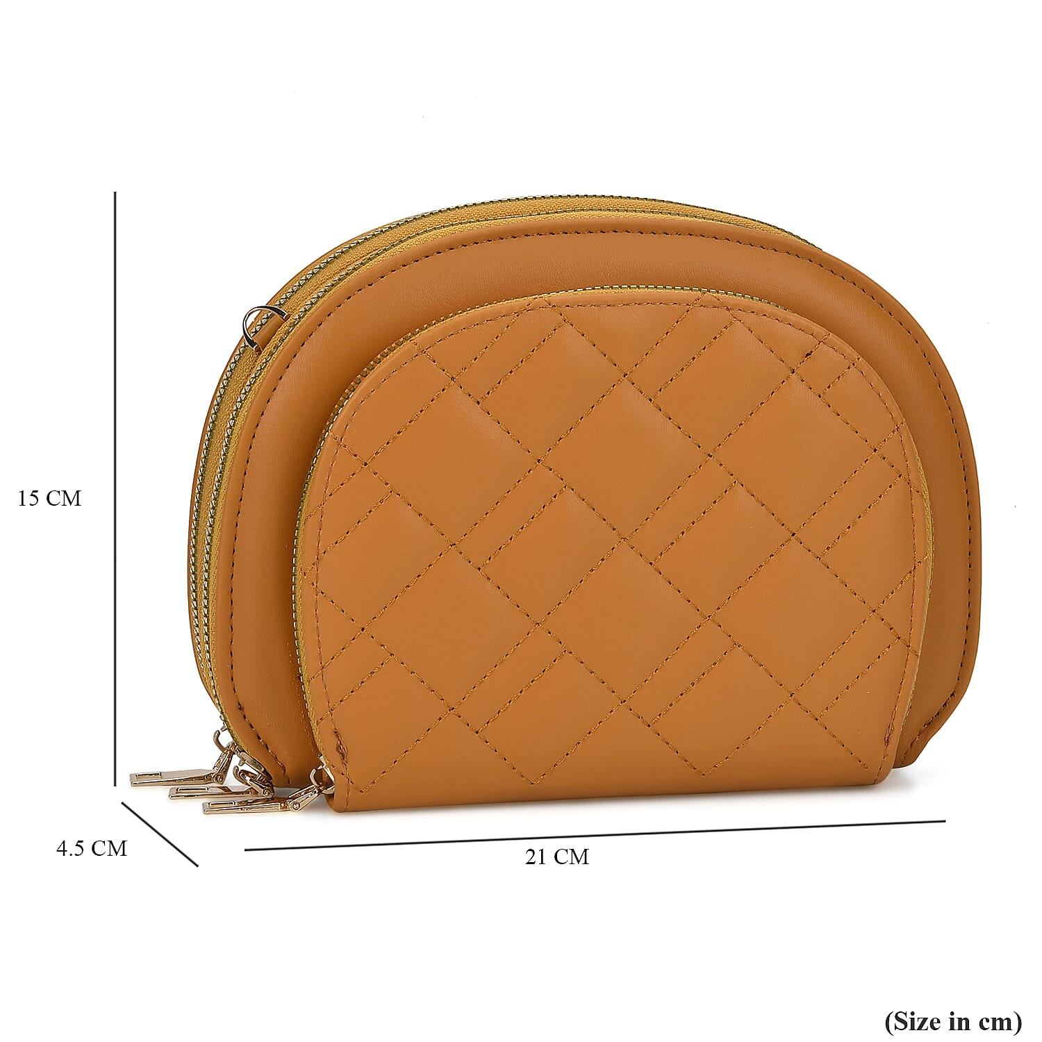 PU Patterned Crossbody Bag (Size 21x4x15 cm) - Brown & Black