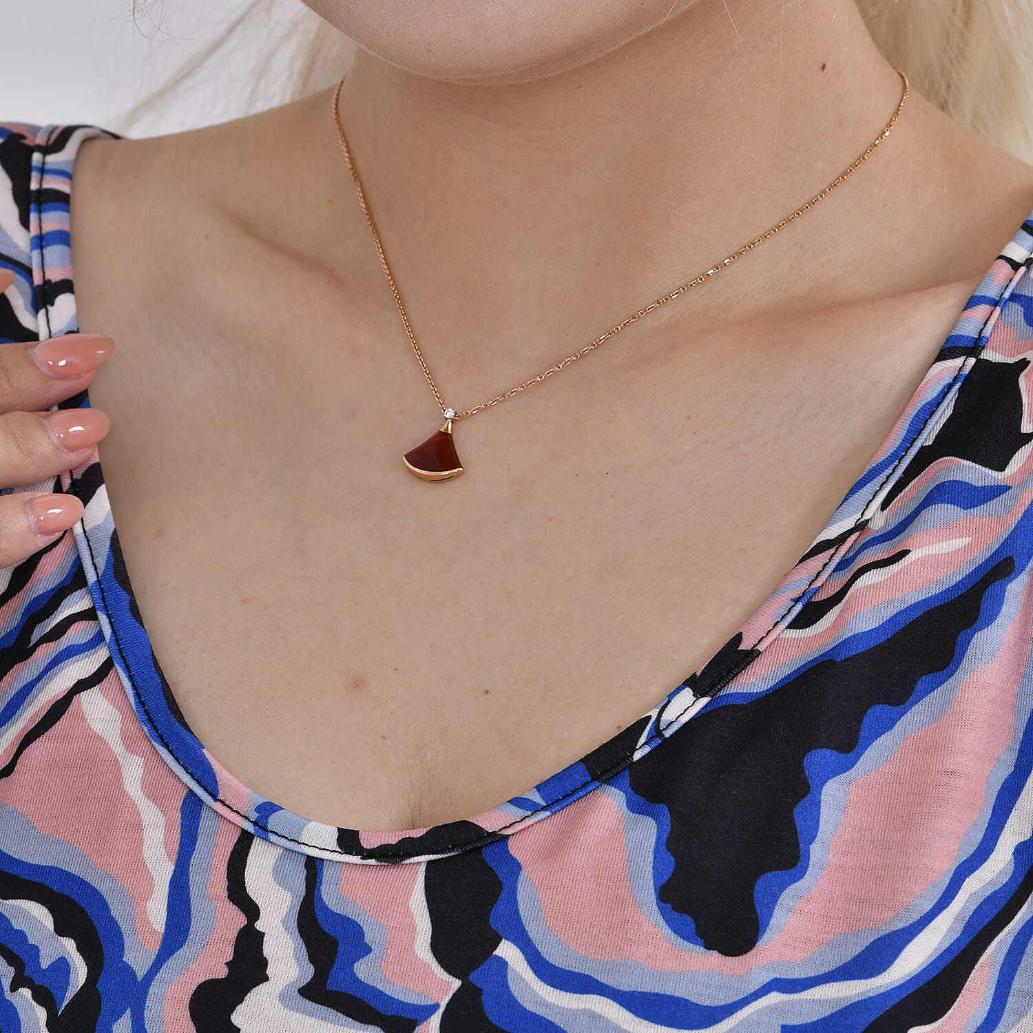 Tamsy V-Neck Whimsical Art Print Dress (One Size) - Pink & Multi