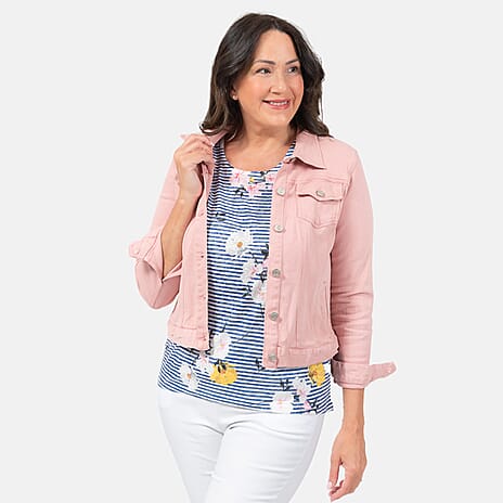 Closeout Deal - Stretch Western Cotton Jacket (Size S) - Pink