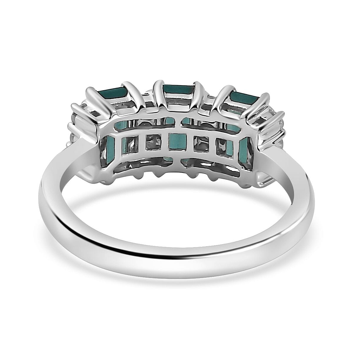 Signature Collection 950 Platinum AAAA Mutuca Indicolite & Diamond (G-H) Stone Ring 1.50 Ct. Platinum Wt 4.75 Gms