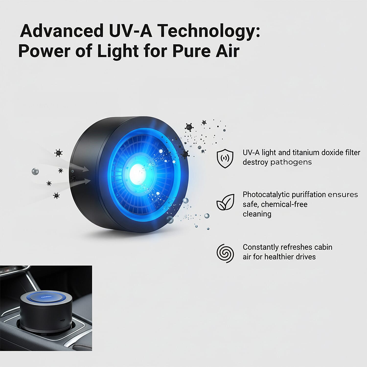 Osram Airzing Mini Air Purifier - Black