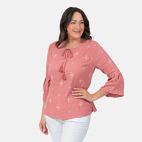 Mudflower Viscose Top (Size 1x1 cm) - DUSKY PINK