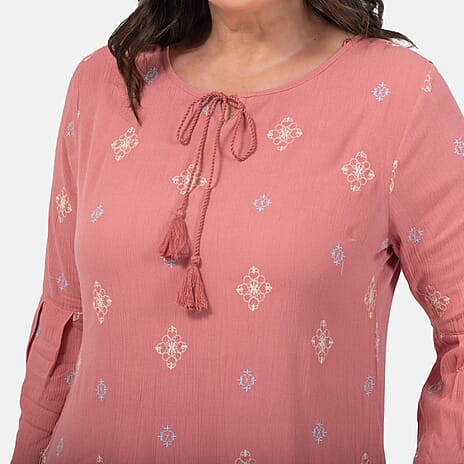 Mudflower Viscose Top (Size 1x1 cm) - DUSKY PINK