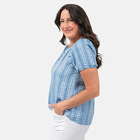 Mudflower Polyester Top (Size 1x1 cm) - Blue