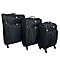 Protégé: Set of 3 Soft Shell Luggage Suitcases - Black