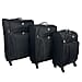 Set of 3 Soft Shell Luggage Suitcase with 360 Degree Spinner Wheels (31, 26 - 22 Inch) - Grey