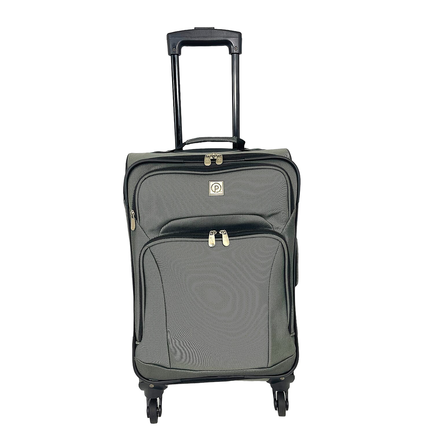 Set of 3 Soft Shell Luggage Suitcase with 360 Degree Spinner Wheels (31, 26 - 22 Inch) - Grey