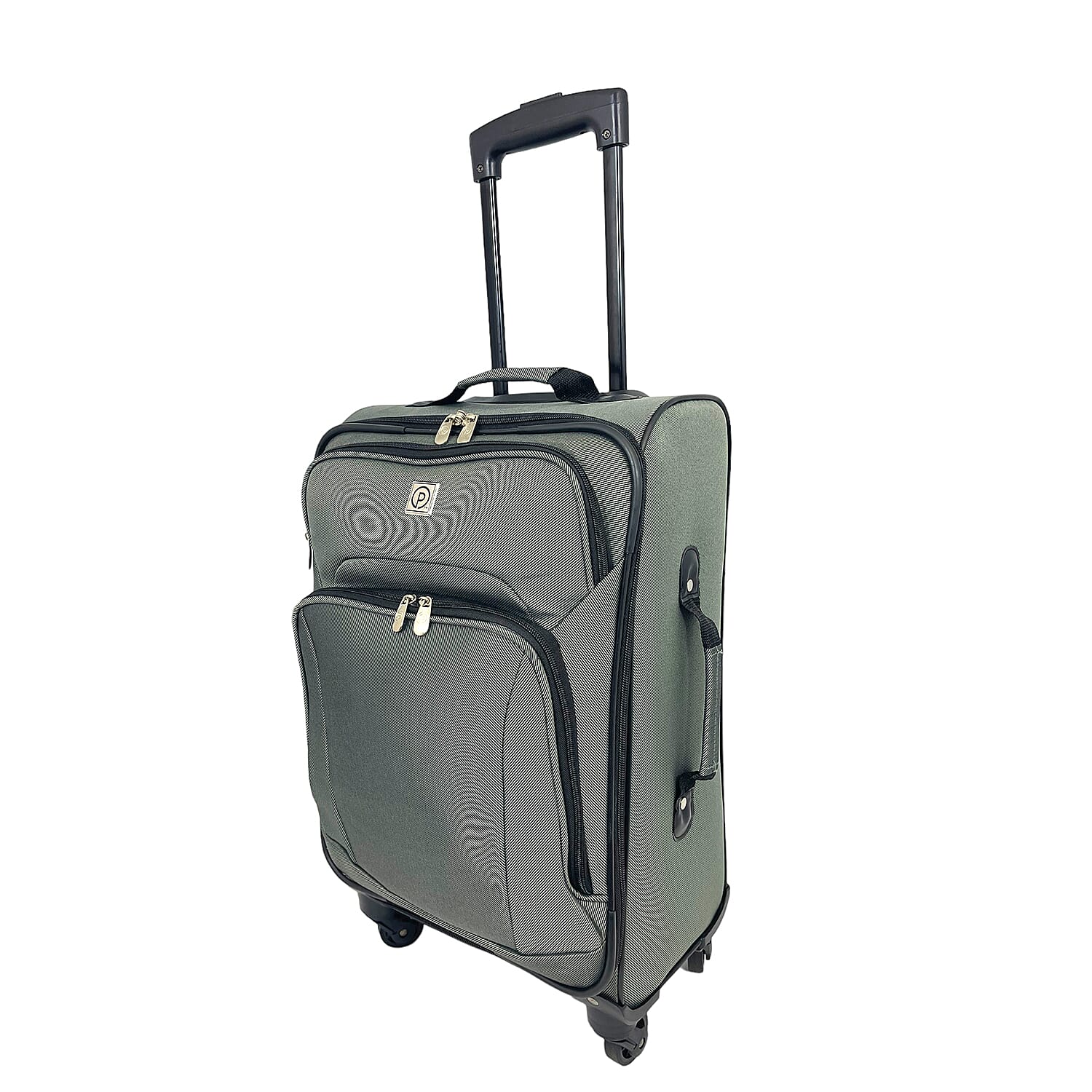 Set of 3 Soft Shell Luggage Suitcase with 360 Degree Spinner Wheels (31, 26 - 22 Inch) - Grey