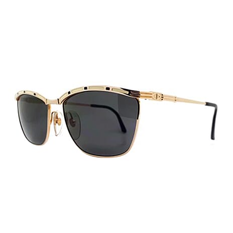 DIOR Ladies Cat Eye Metal Sunglasses - Brown