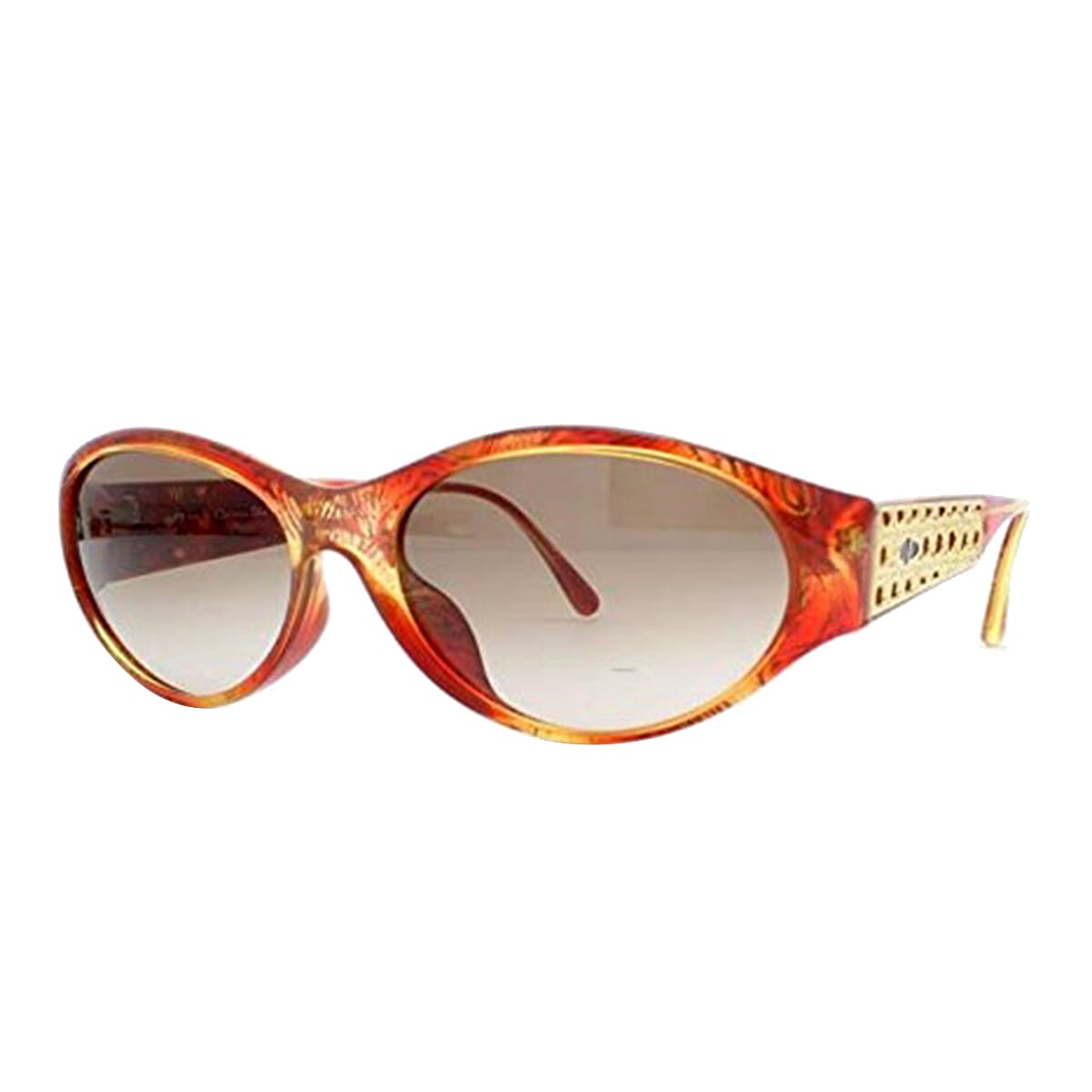 DIOR Ladies Round Sunglasses - Red