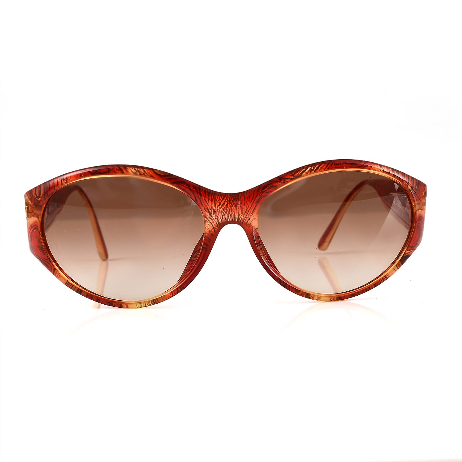 DIOR Ladies Round Sunglasses - Red