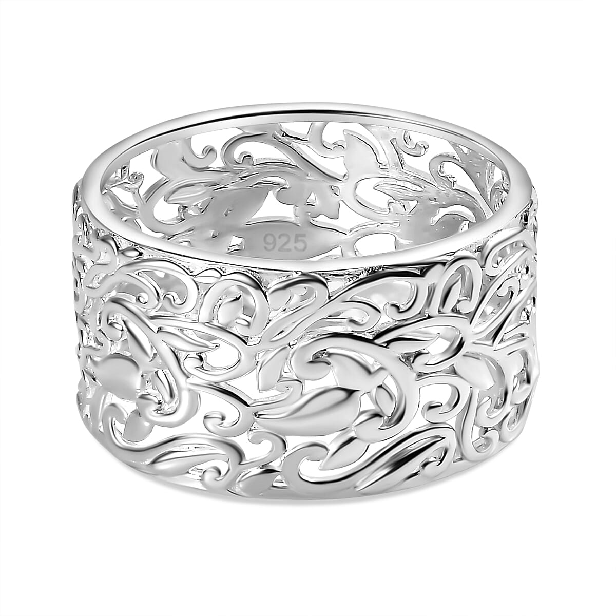 Designer Inpired Milan Closeout Deal - Sterling Silver Filigree Band Ring