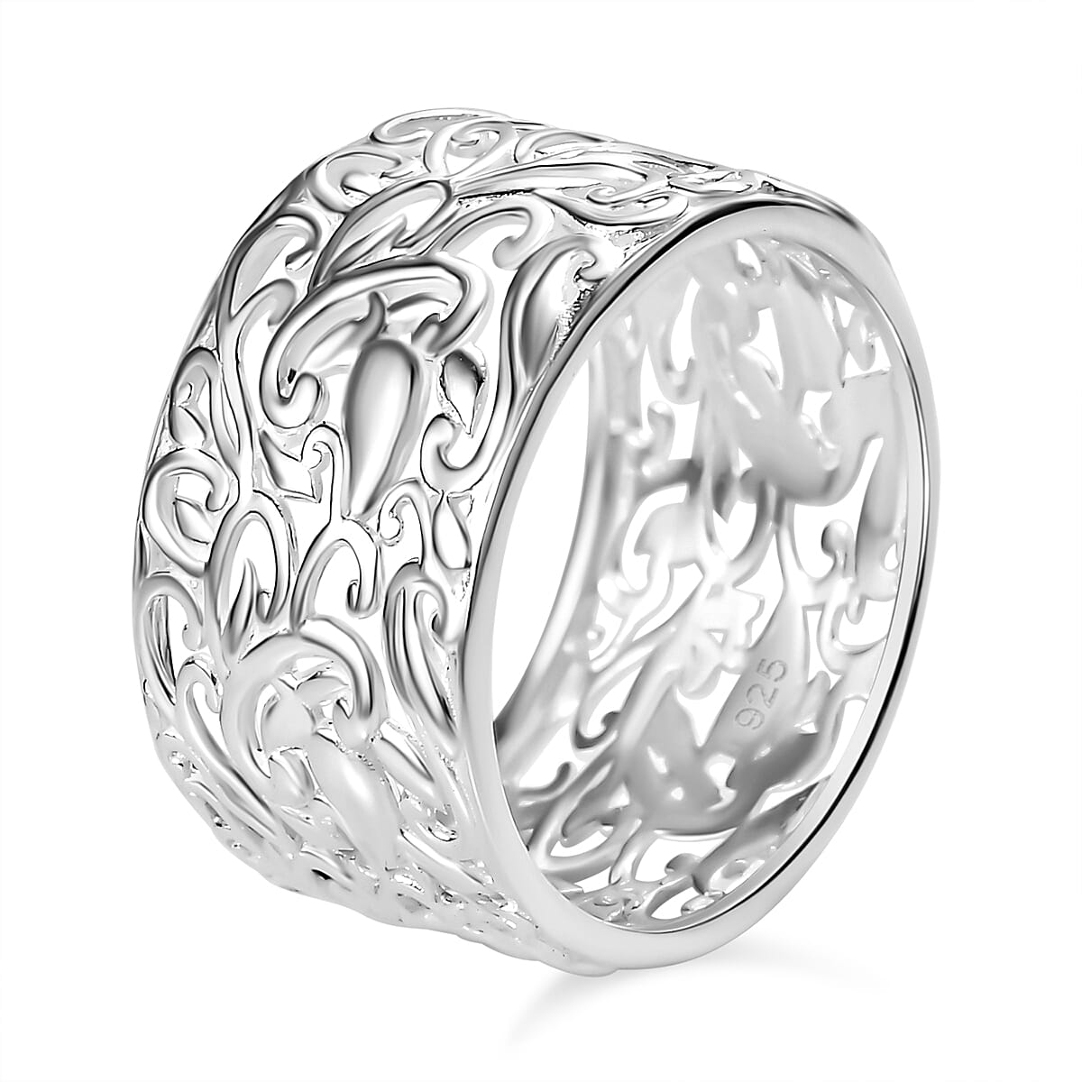 Designer Inpired Milan Closeout Deal - Sterling Silver Filigree Band Ring