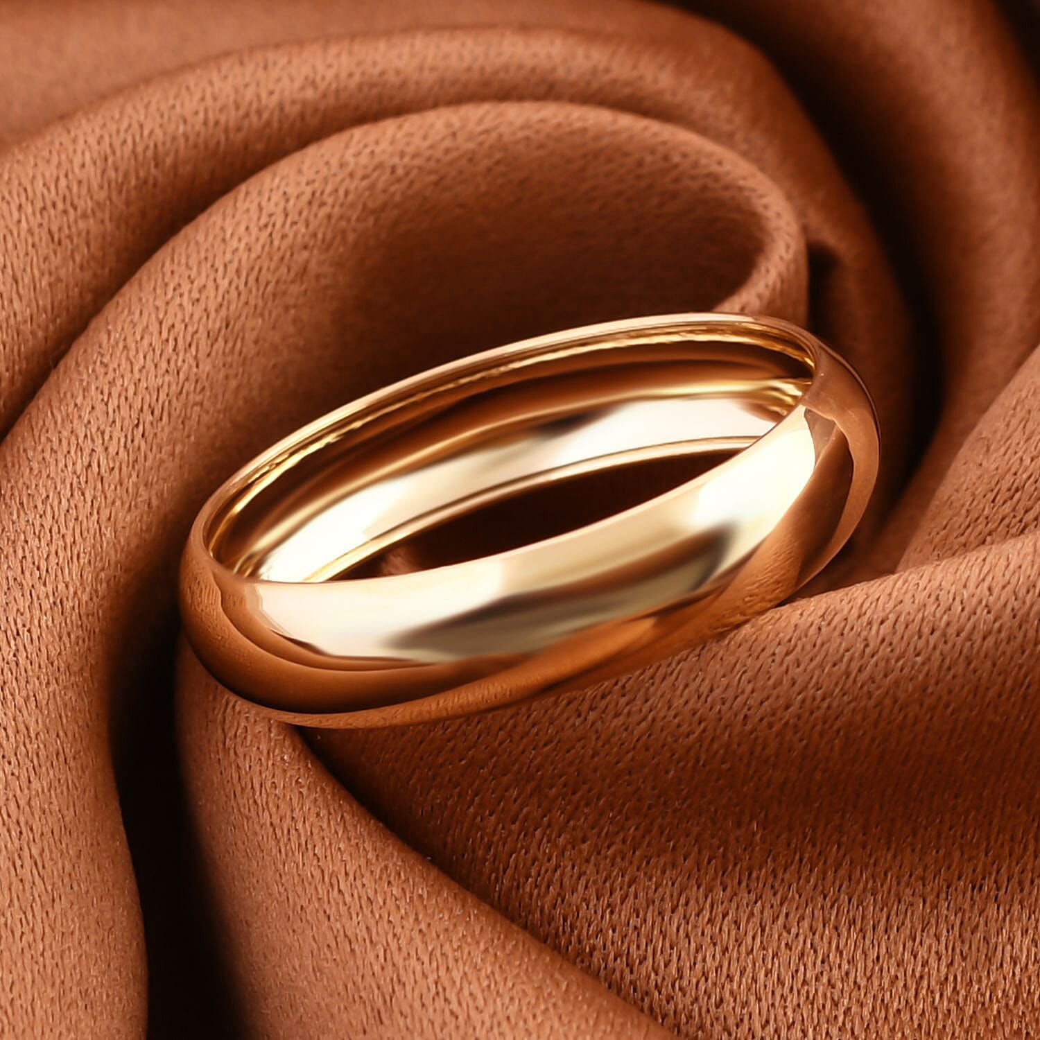 Biggest Gold Smackdown High Polish 9K Yellow Gold Band Ring