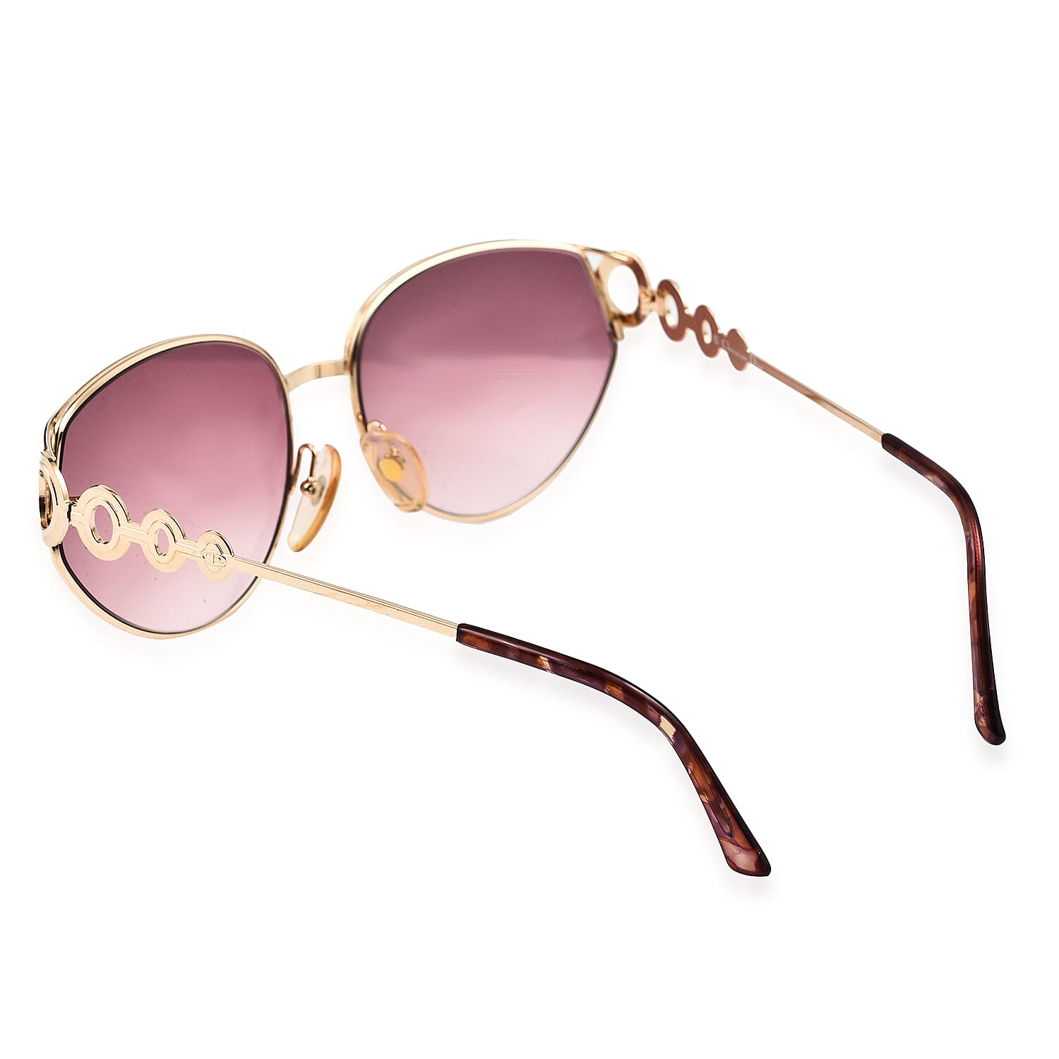 DIOR Ladies Cat Eye Metal Sunglasses - Gold